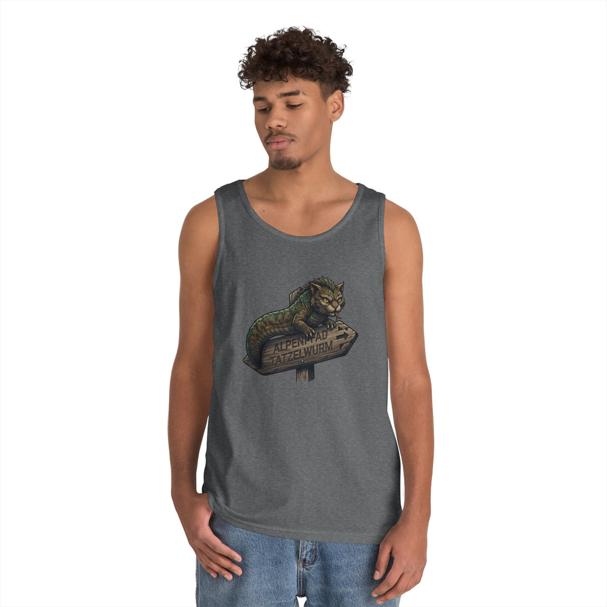 Color: Graphite Heather | Tatzelwurm (Alpine Europe) Tank Top