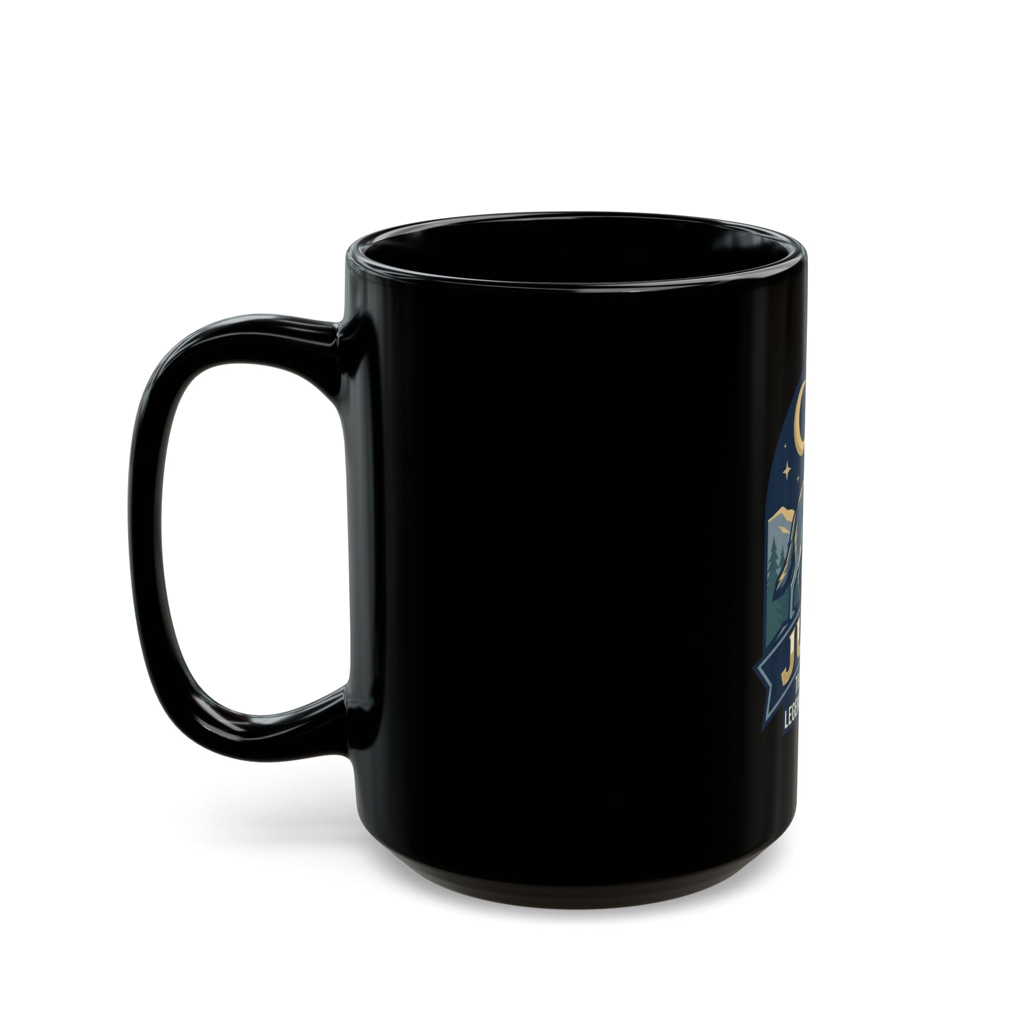 "June Legend" Black Ceramic Mug