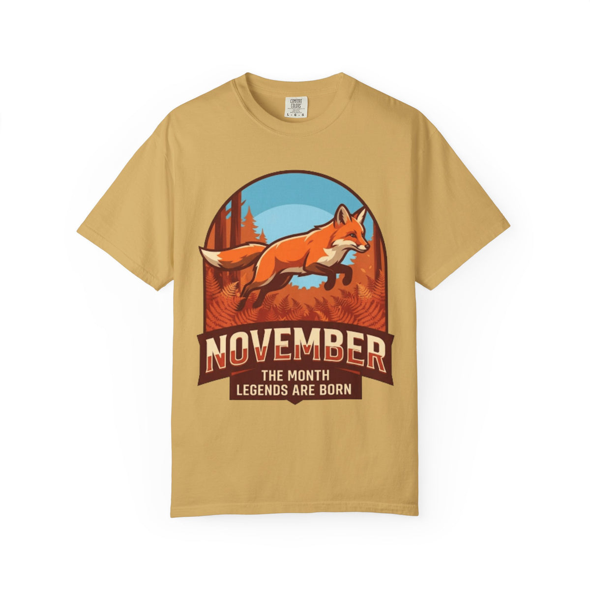 Color: Mustard | November Legend Unisex Garment-Dyed Tee