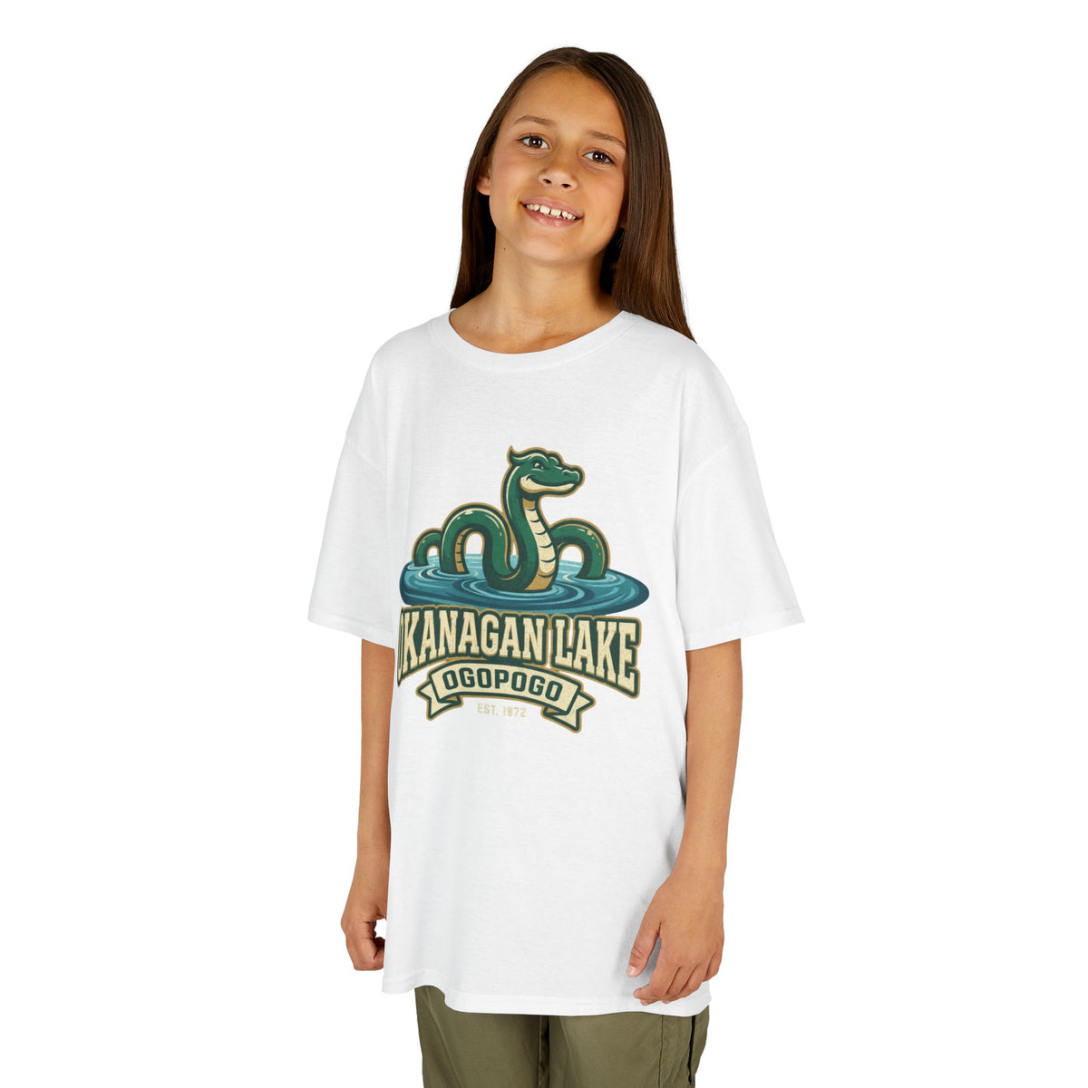 Color: White | Ogopogo (Canada) Kids Tee