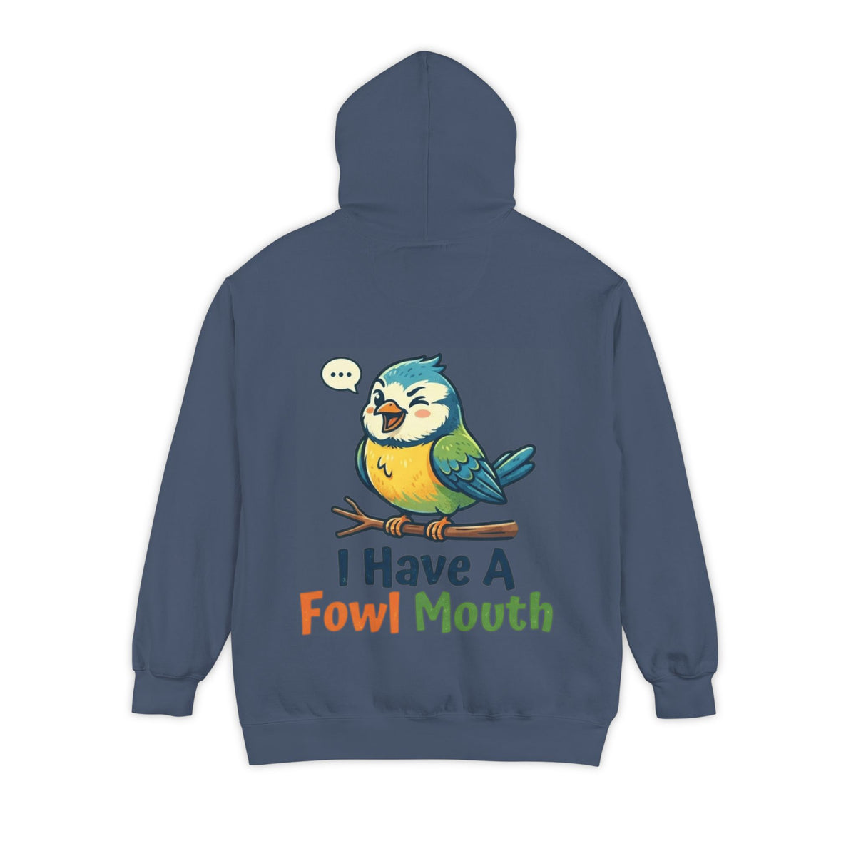 Color: Denim | Fowl Mouth Garment-Dyed Hoodie