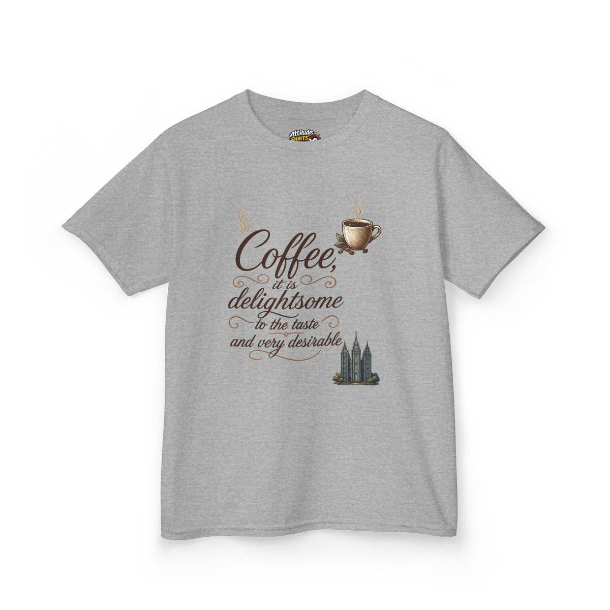 Color: Sport Grey | Coffee is Delightsome Kids Tee