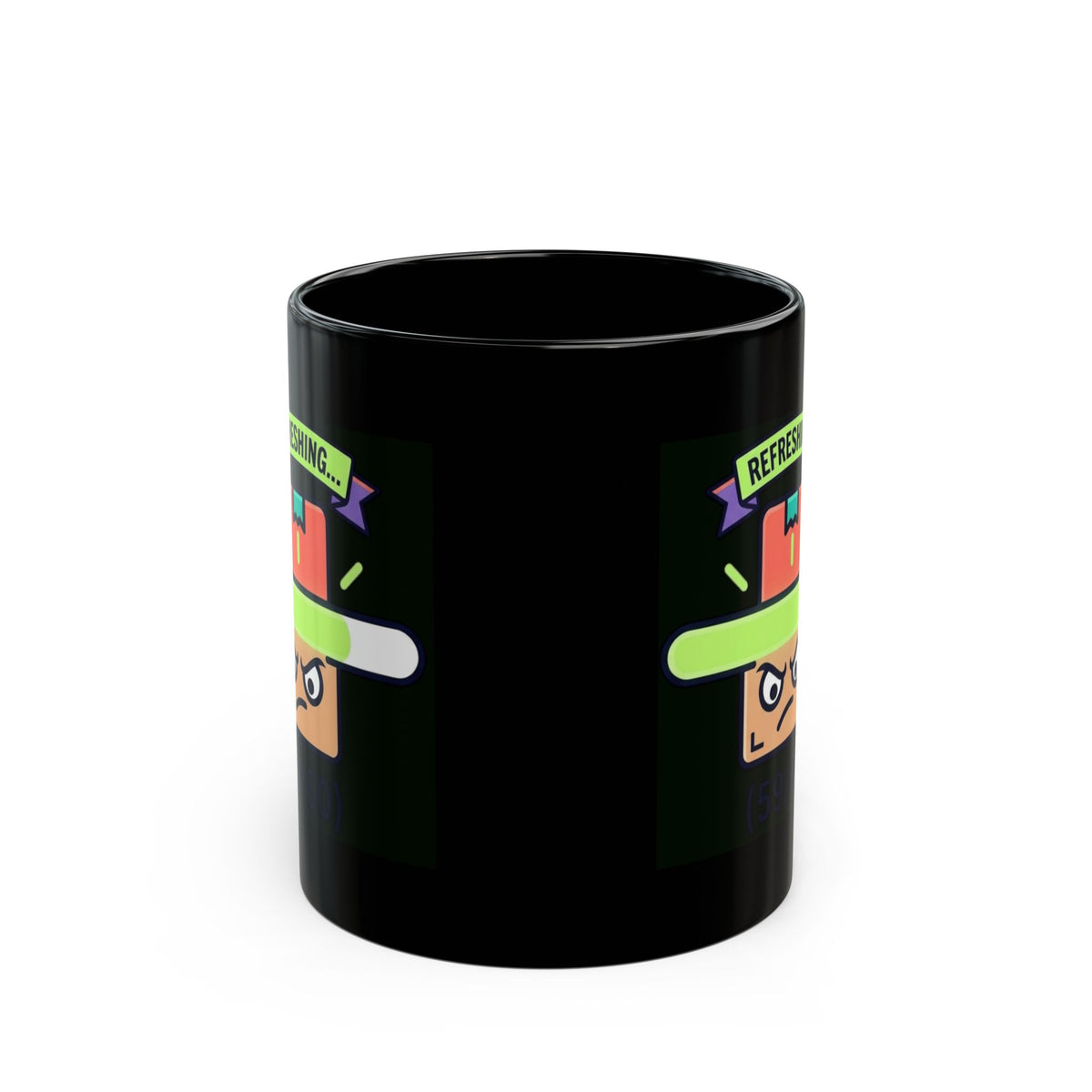 "I Track My Package Obsessively" Black Ceramic Mug — Graphic