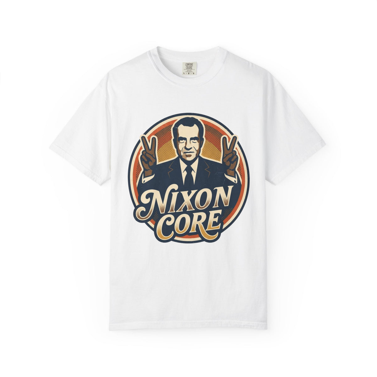 Color: White | Nixon Core Unisex Garment-Dyed Tee