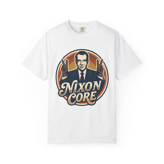 Color: White | Nixon Core Unisex Garment-Dyed Tee