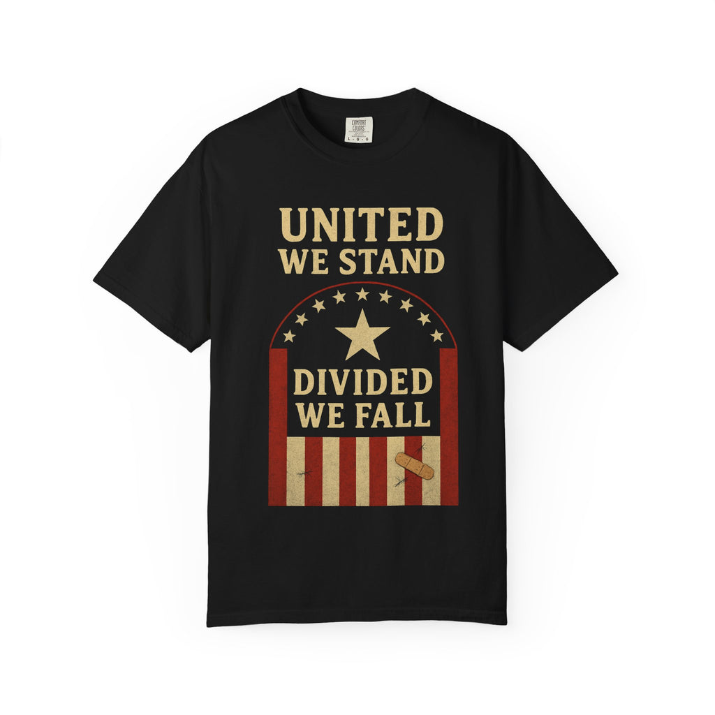 "Divided We Fall" Unisex Garment-Dyed T-shirt