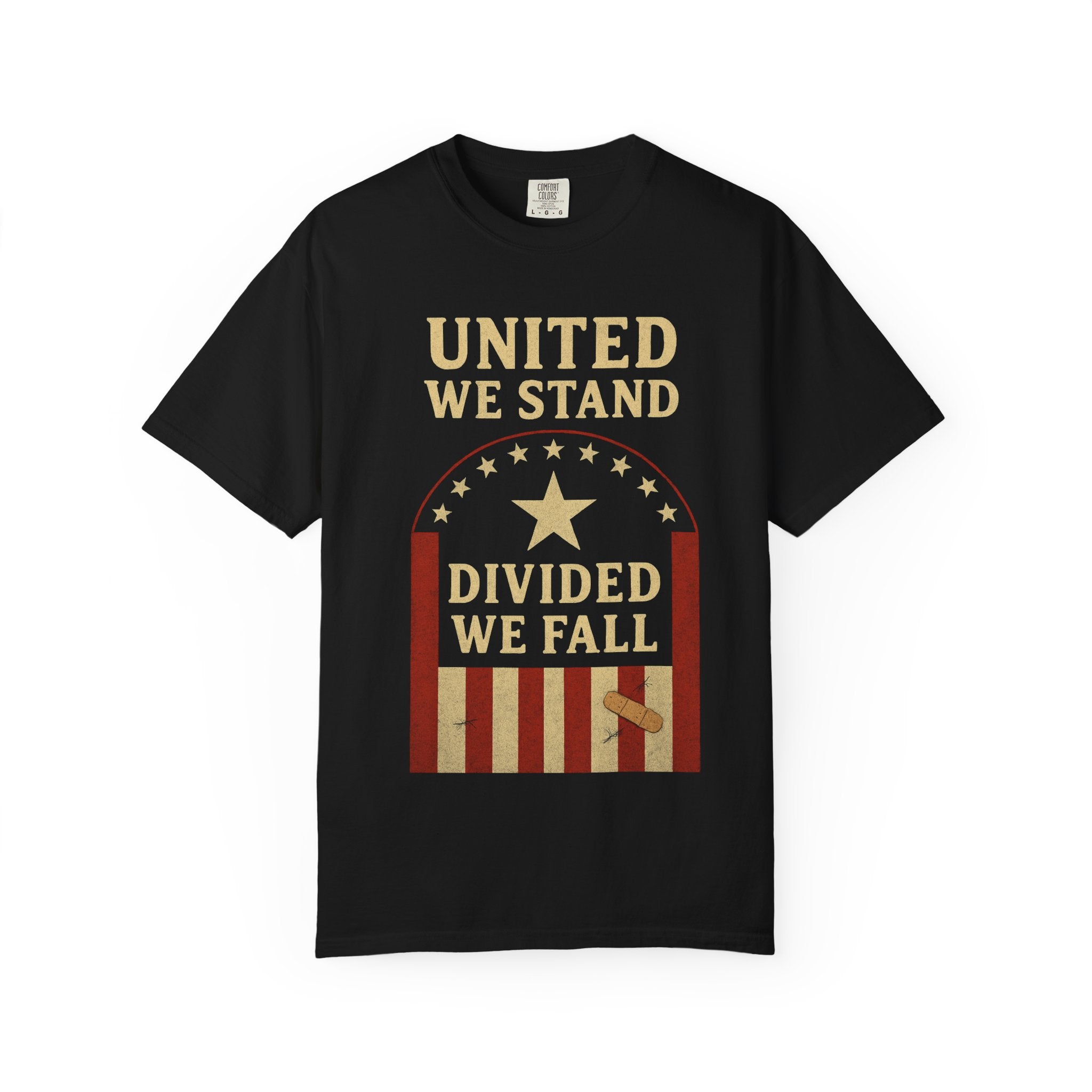 "Divided We Fall" Unisex Garment-Dyed T-shirt