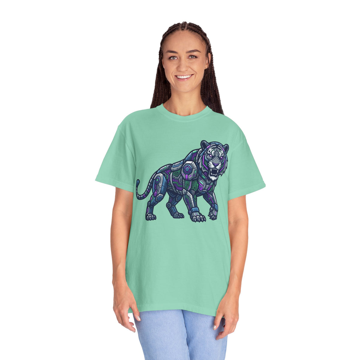Color: Island Reef | Cyber Tiger Unisex Garment-Dyed Tee