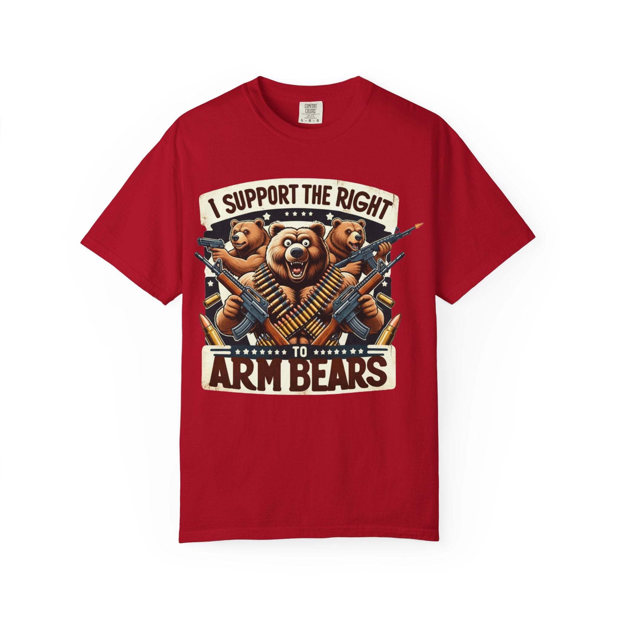 "The Right to Arm Bears (Tactical Trio)" Unisex Garment-Dyed T-shirt