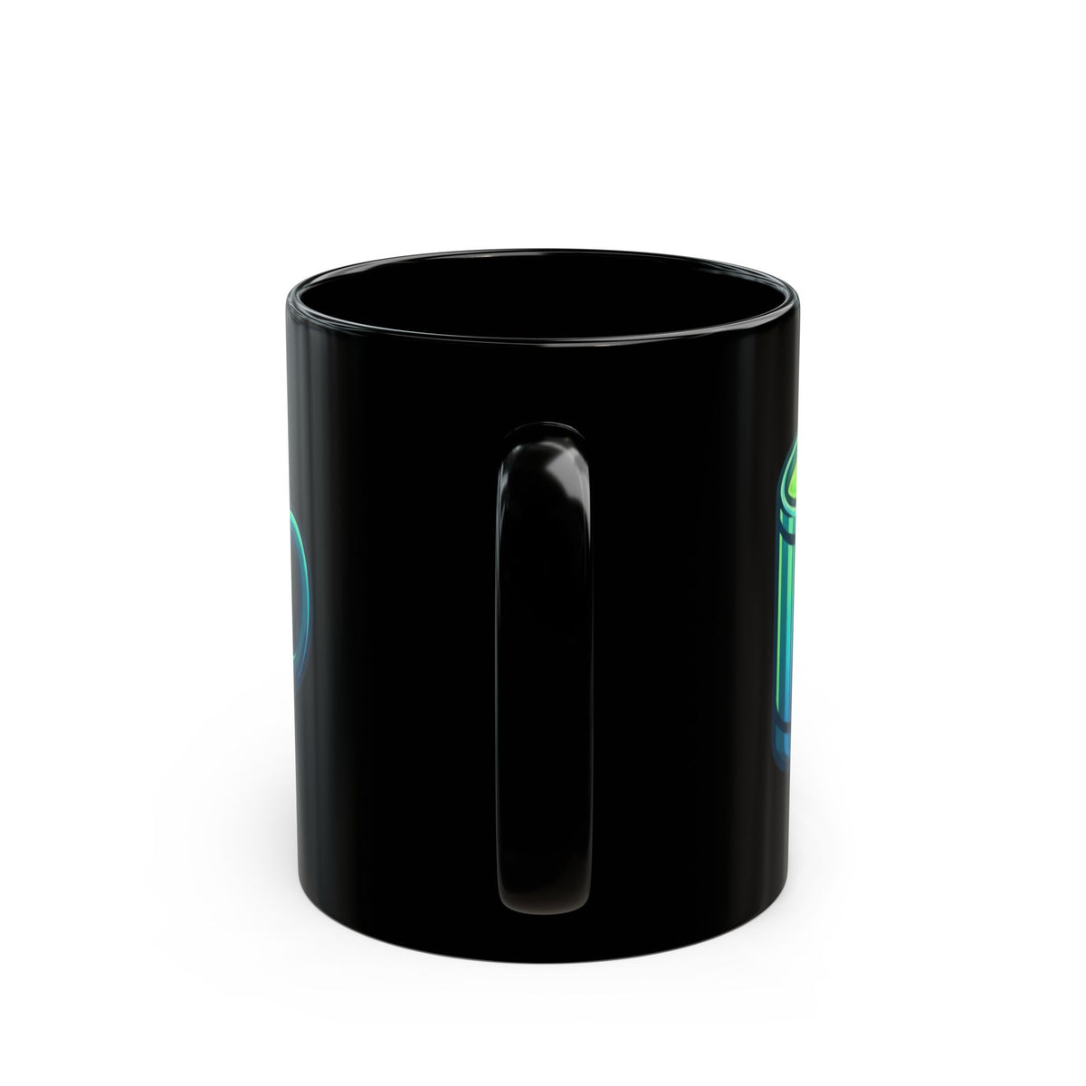 "I Like My Radiation Like My Coffee" Black Ceramic Mug — Graphic