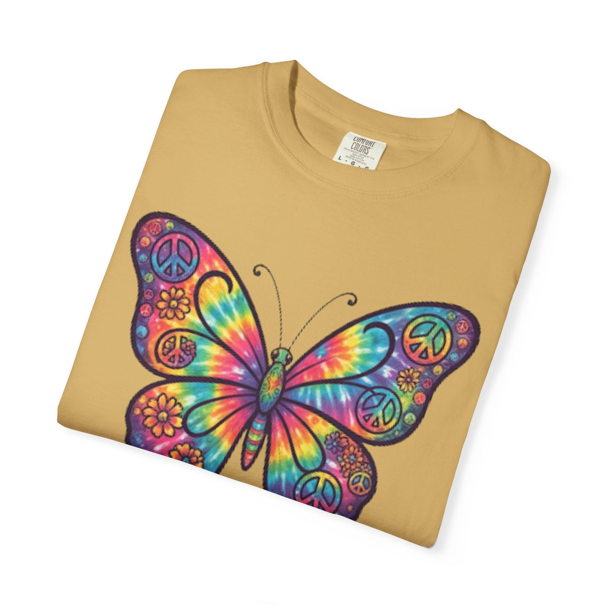"Hippy Butterfly" Unisex Garment-Dyed Tee
