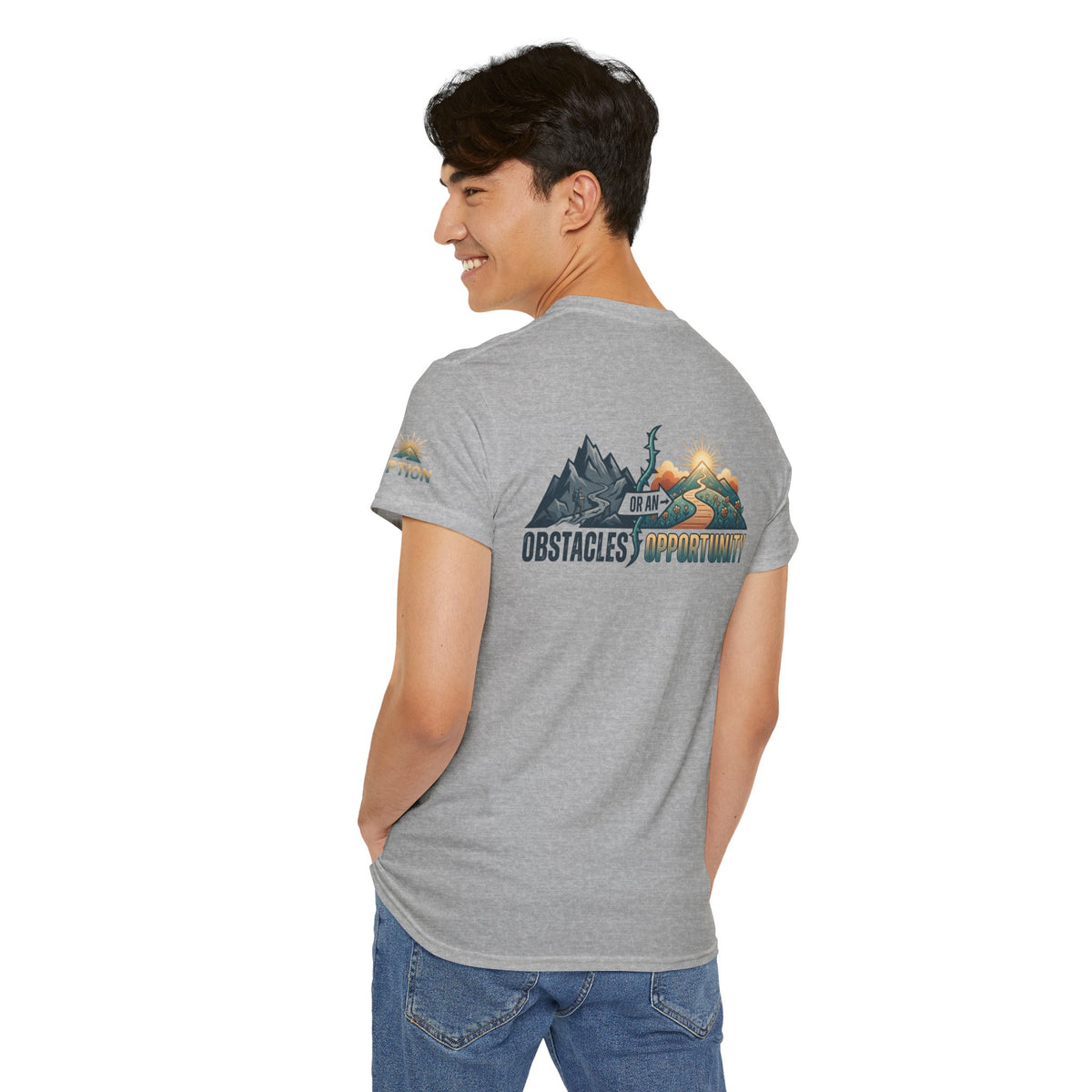 Color: Sport Grey | Obstacle Or An Opportunity Premium Graphic Tee