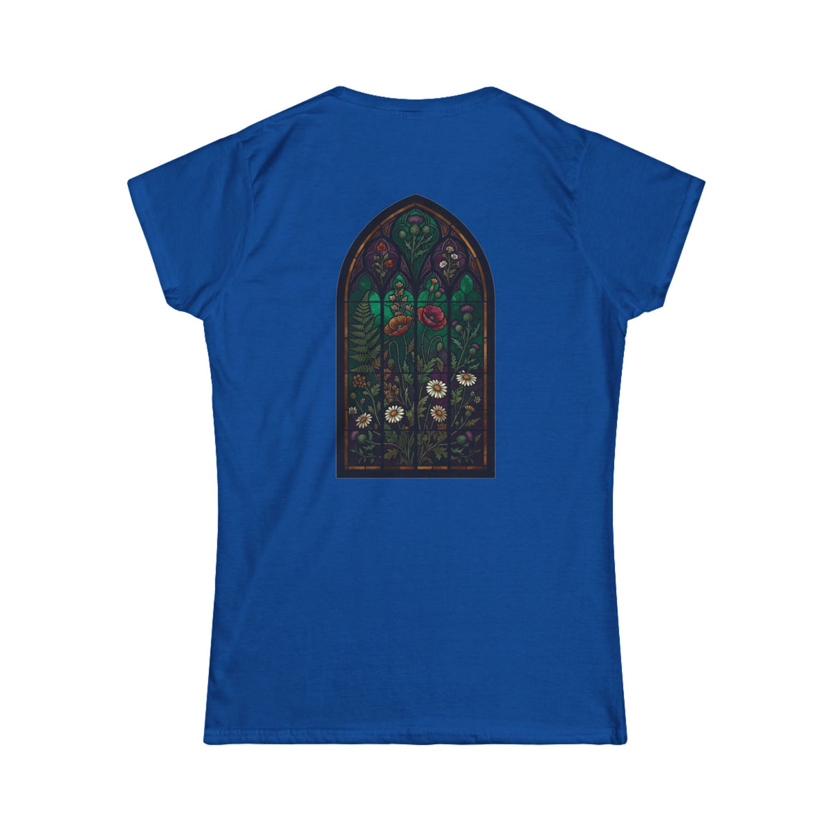 Color: Royal | Stained Glass Floral Women's Tee
