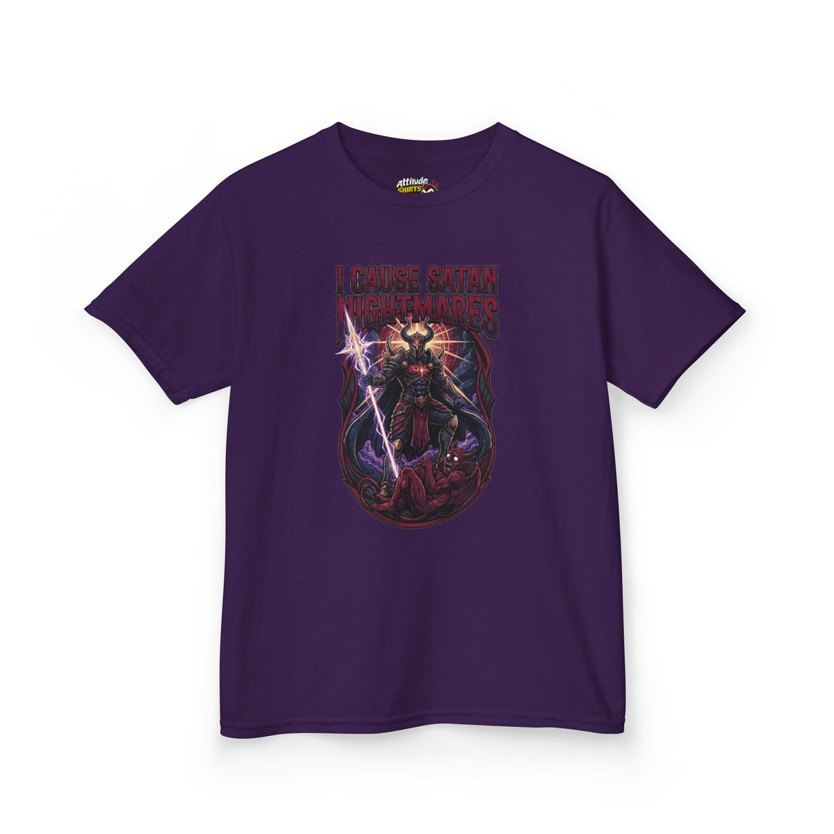 Color: Purple | I Cause Satan Nightmares Kids Tee