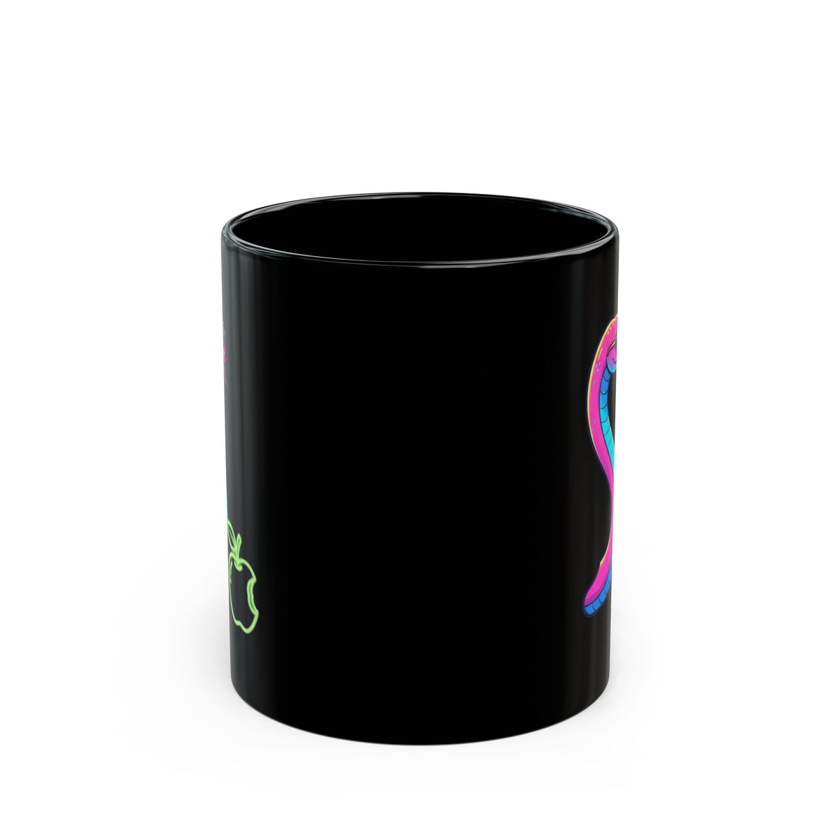"Good Book Series Naked & Unashamed" Black Ceramic Mug — Graphic