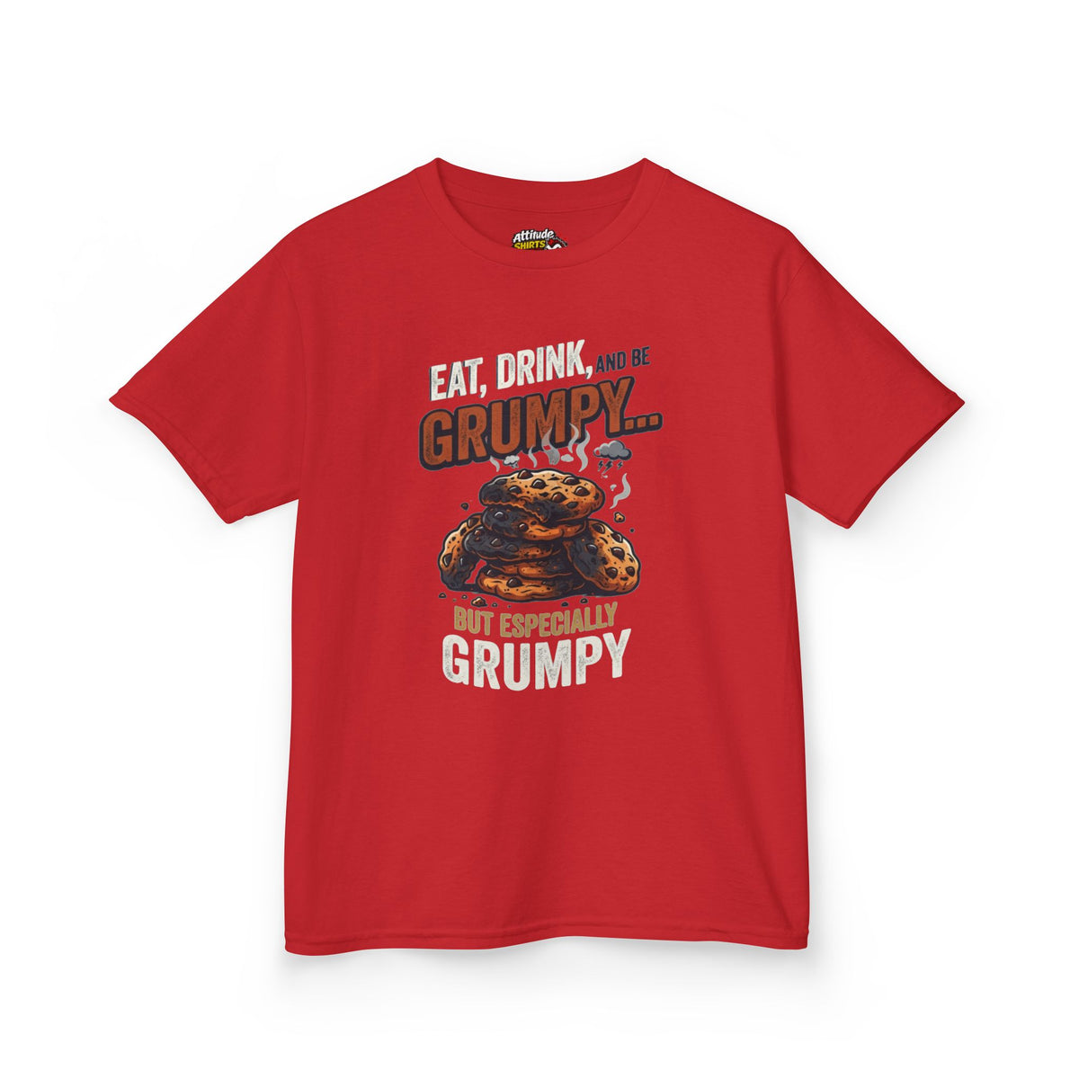 Color: Red | Eat Drink And Be Grumpy Kids Tee