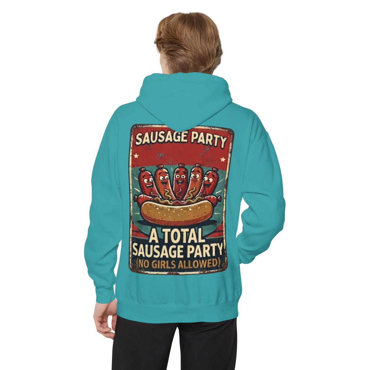 "Sausage Party" Garment-Dyed Hoodie