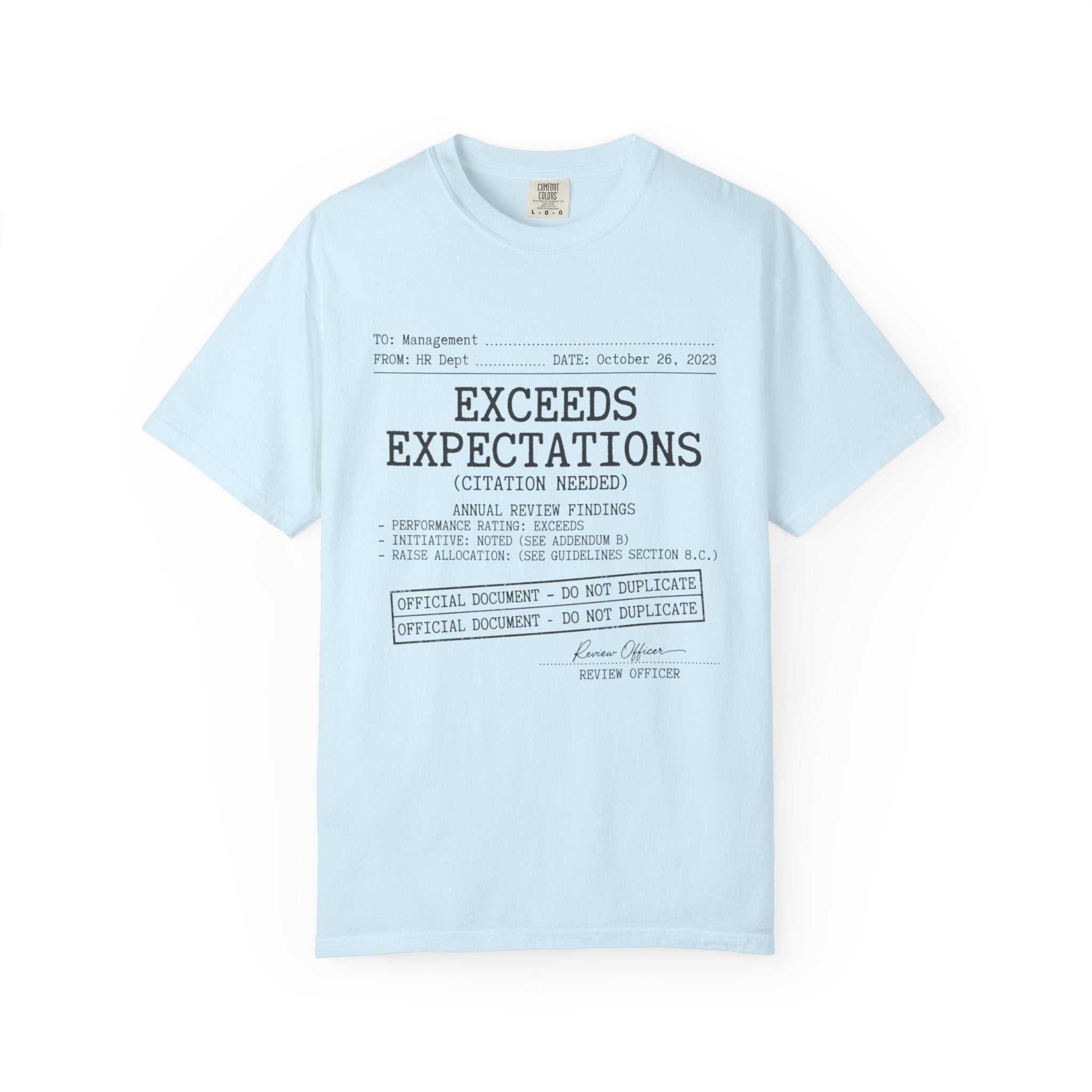 "Exceeds Expectations" Unisex Garment-Dyed Tee