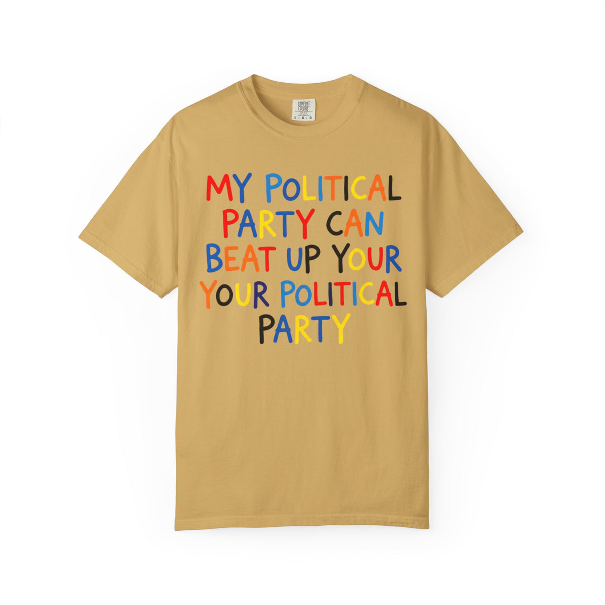 Color: Mustard | Political Parties Unisex Garment-Dyed Tee