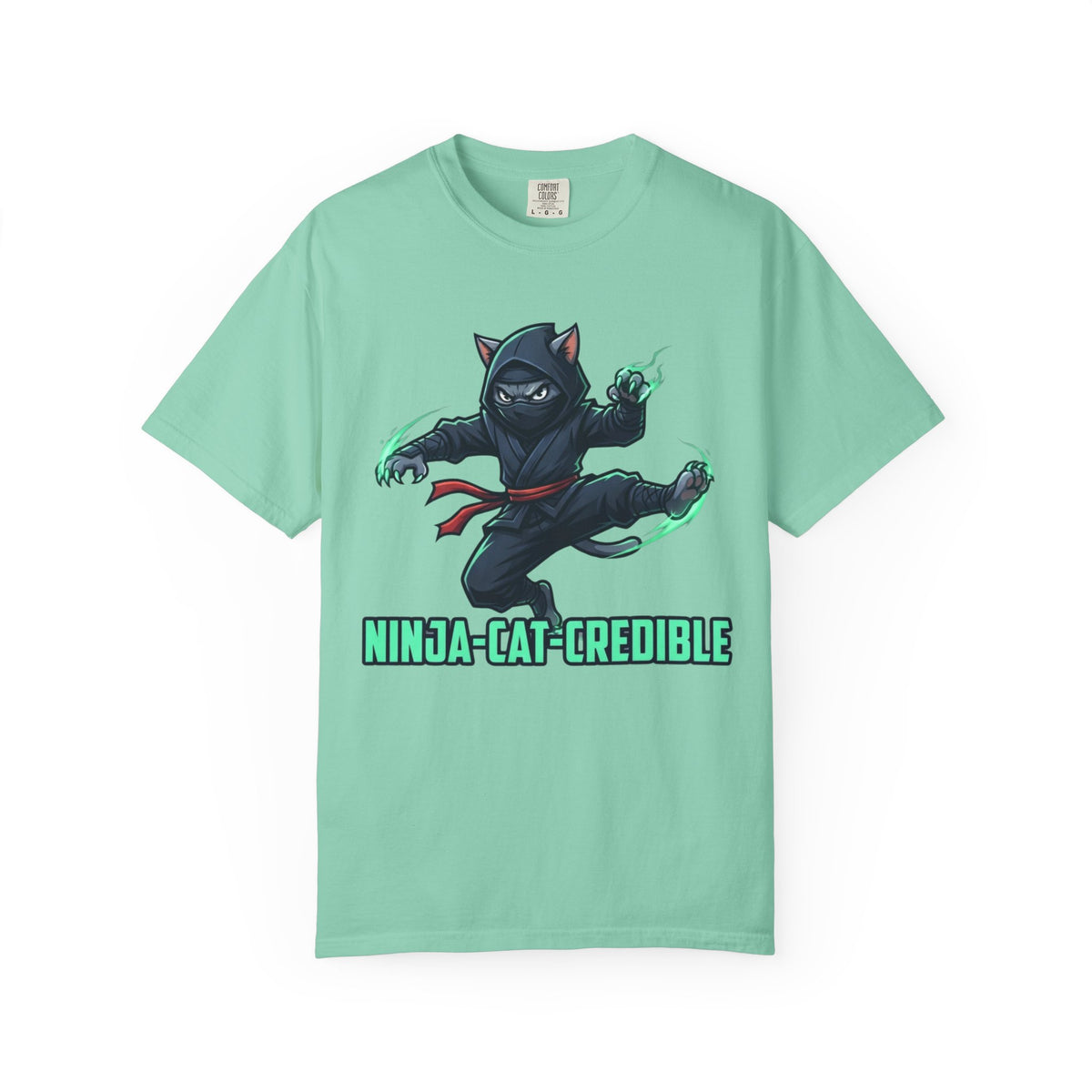 "Ninja Cat Credible" Unisex Garment-Dyed Tee