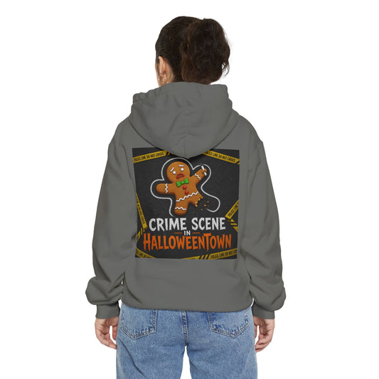 Color: Grey | Crime Scene in Halloweentown Garment-Dyed Hoodie