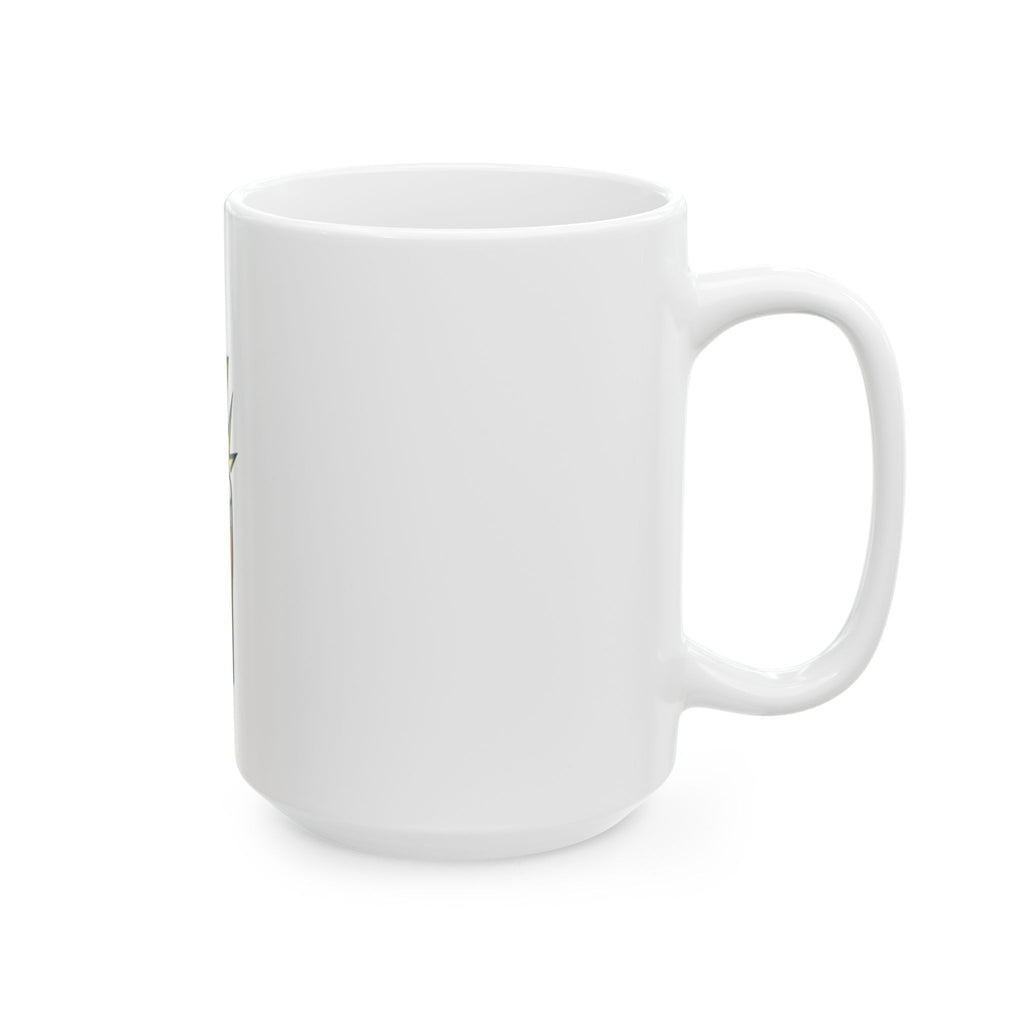 "Static Electricity Brewing" White Ceramic Mug — Graphic