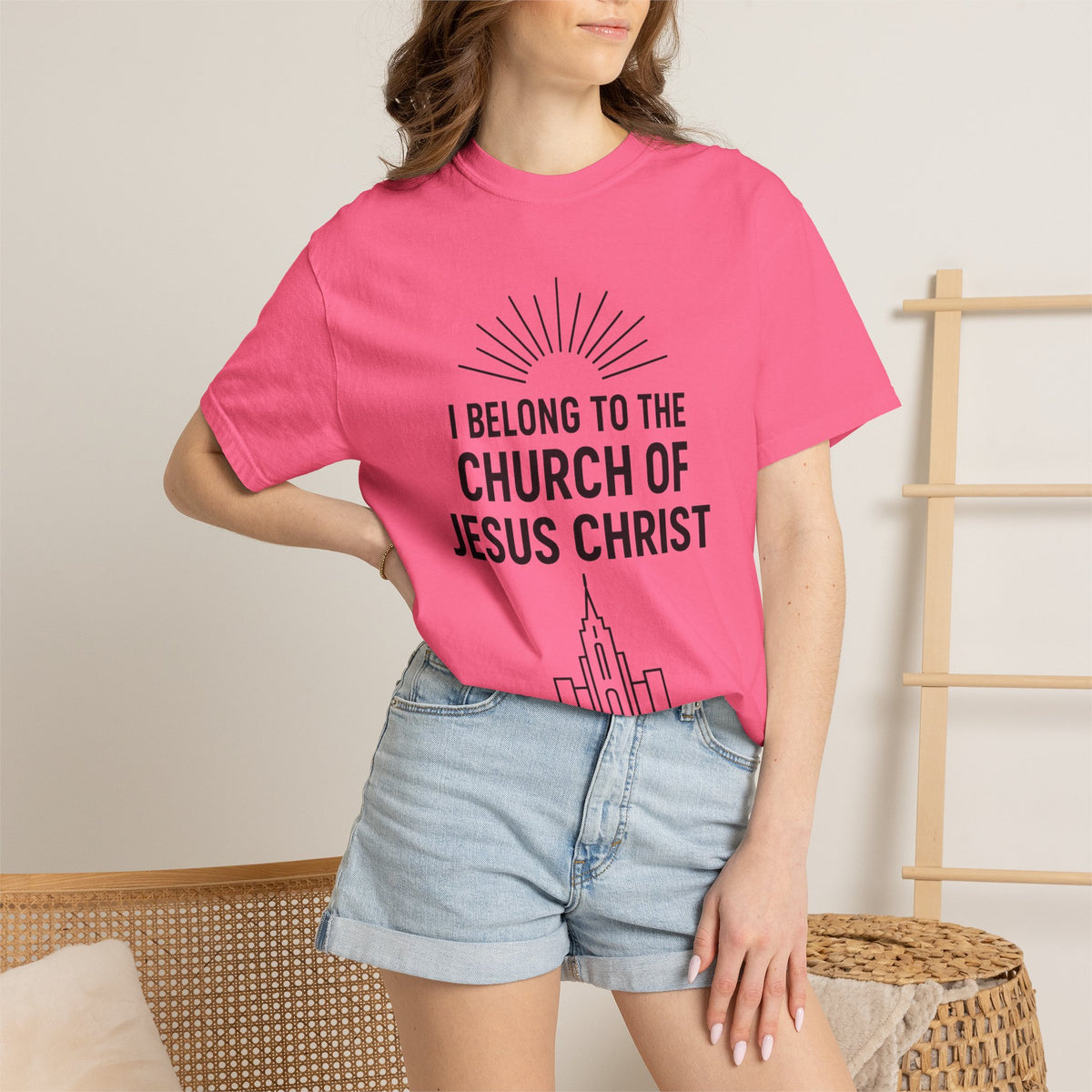 Color: Crunchberry | I Belong Unisex Garment-Dyed T-shirt
