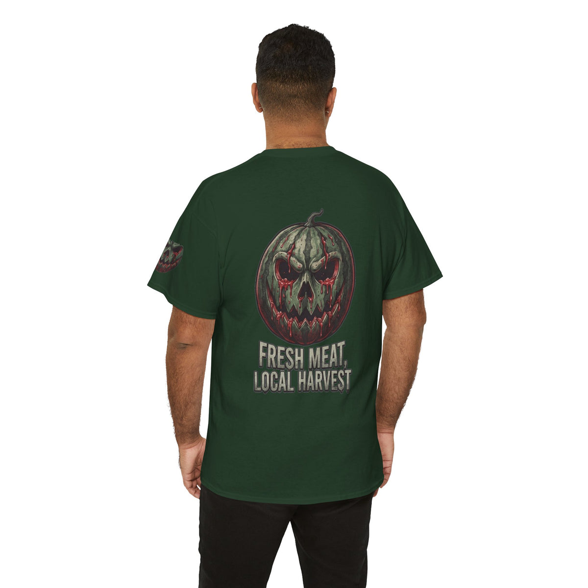 Color: Forest Green | Fresh Meat, Local Harvest Premium Graphic Tee