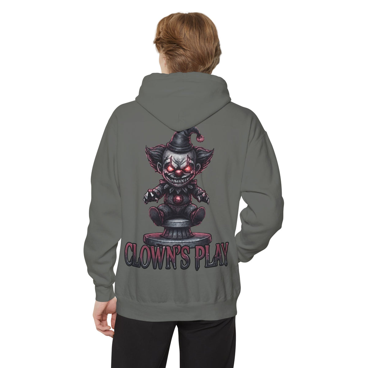 Color: Grey | Clown Play Garment-Dyed Hoodie