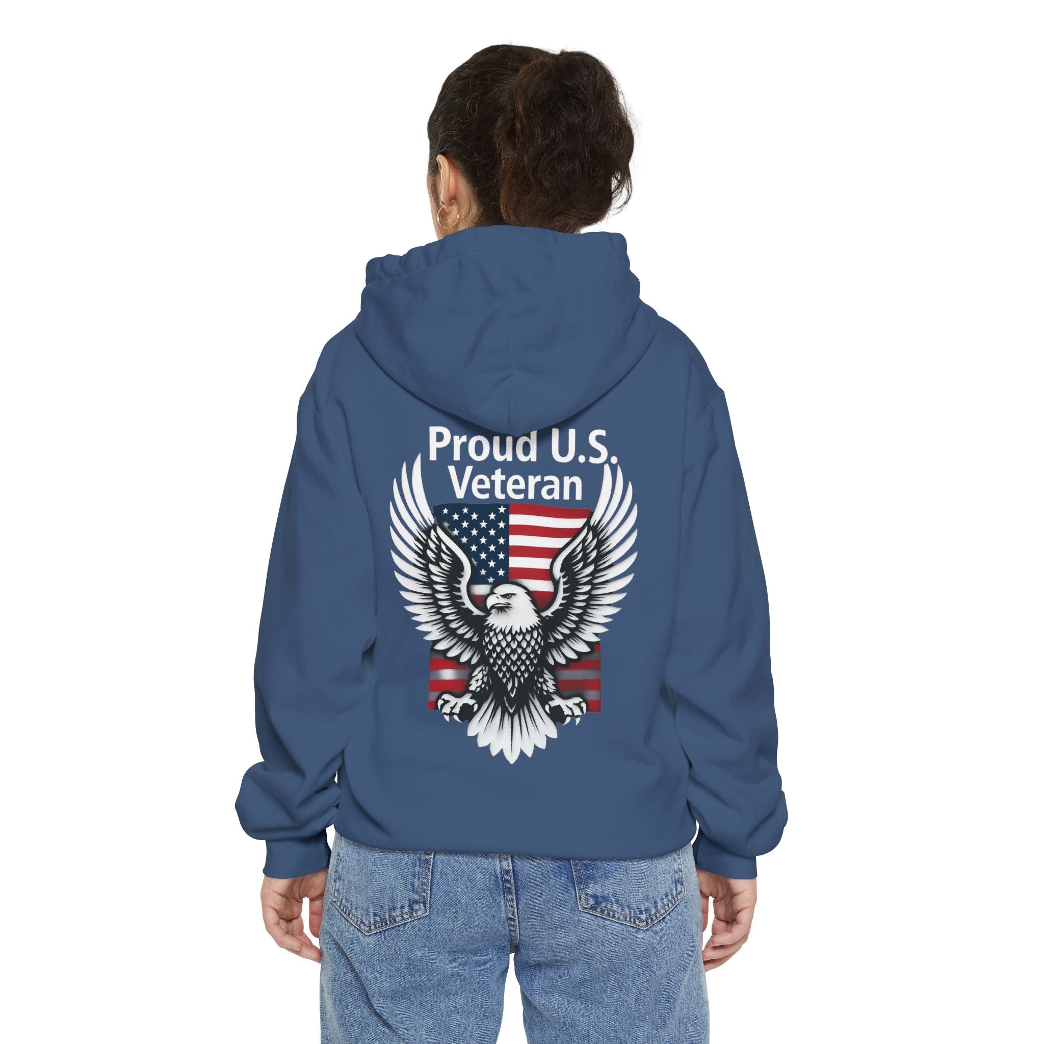 "Proud Veteran" Garment-Dyed Hoodie