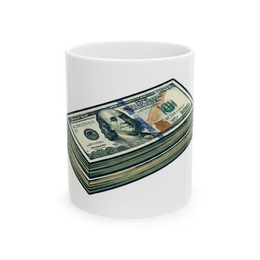 "100 Bucks" White Ceramic Mug — Graphic