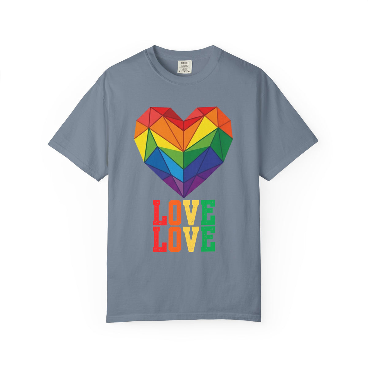 Color: Blue Jean | LOVE Unisex Garment-Dyed Tee