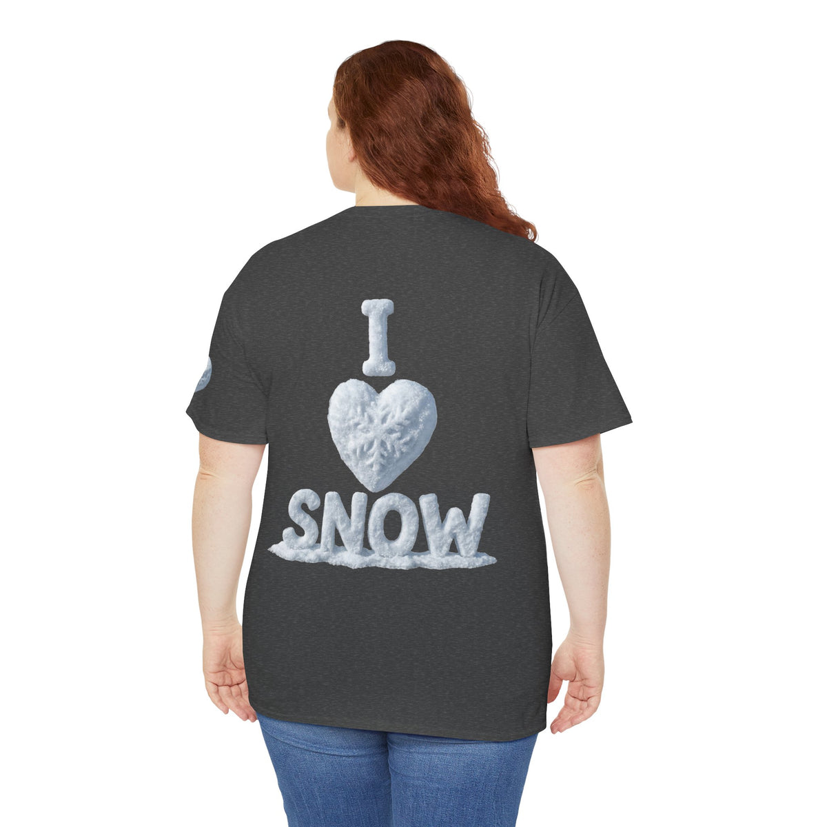 Color: Dark Heather | I Love Snow Premium Graphic Tee