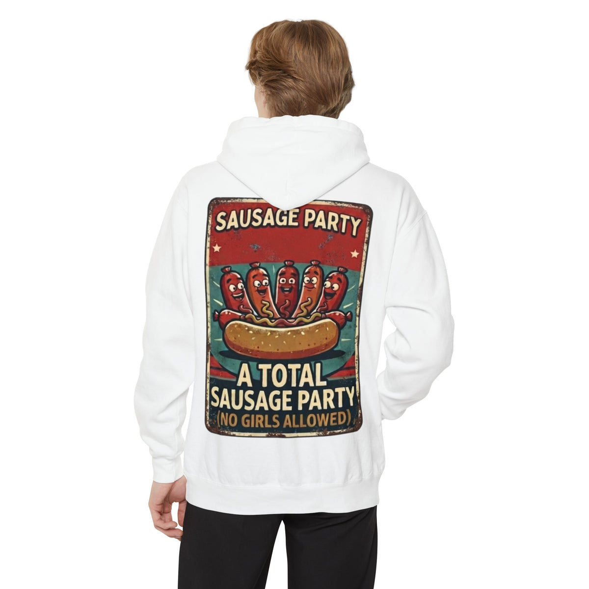 "Sausage Party" Garment-Dyed Hoodie