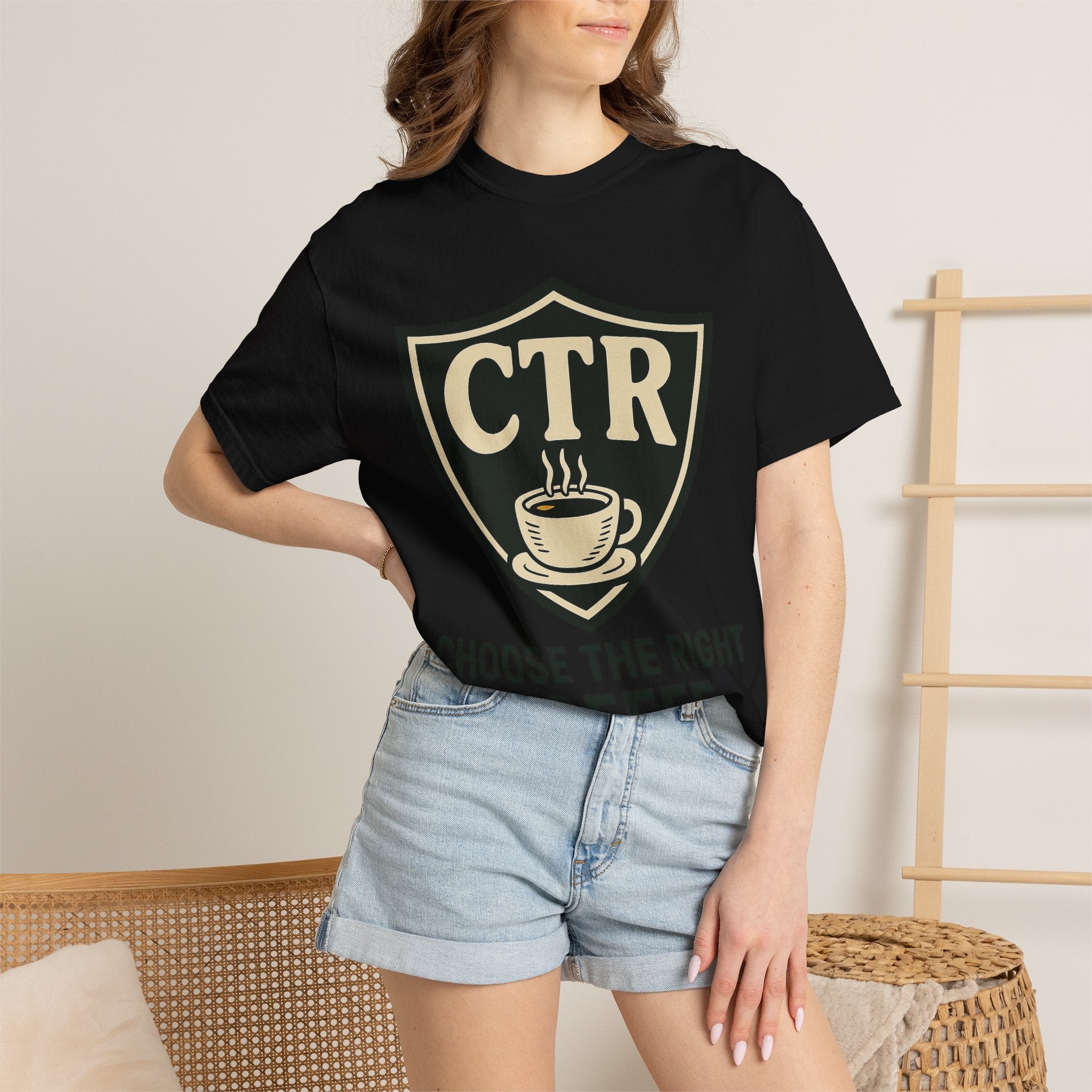 "CTR: Choose The Right... Coffee" Unisex Garment-Dyed T-shirt
