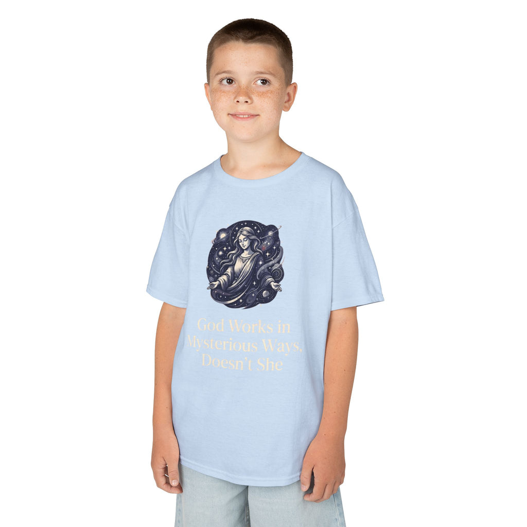 "God Works in Mysteroius Ways" Kids Tee