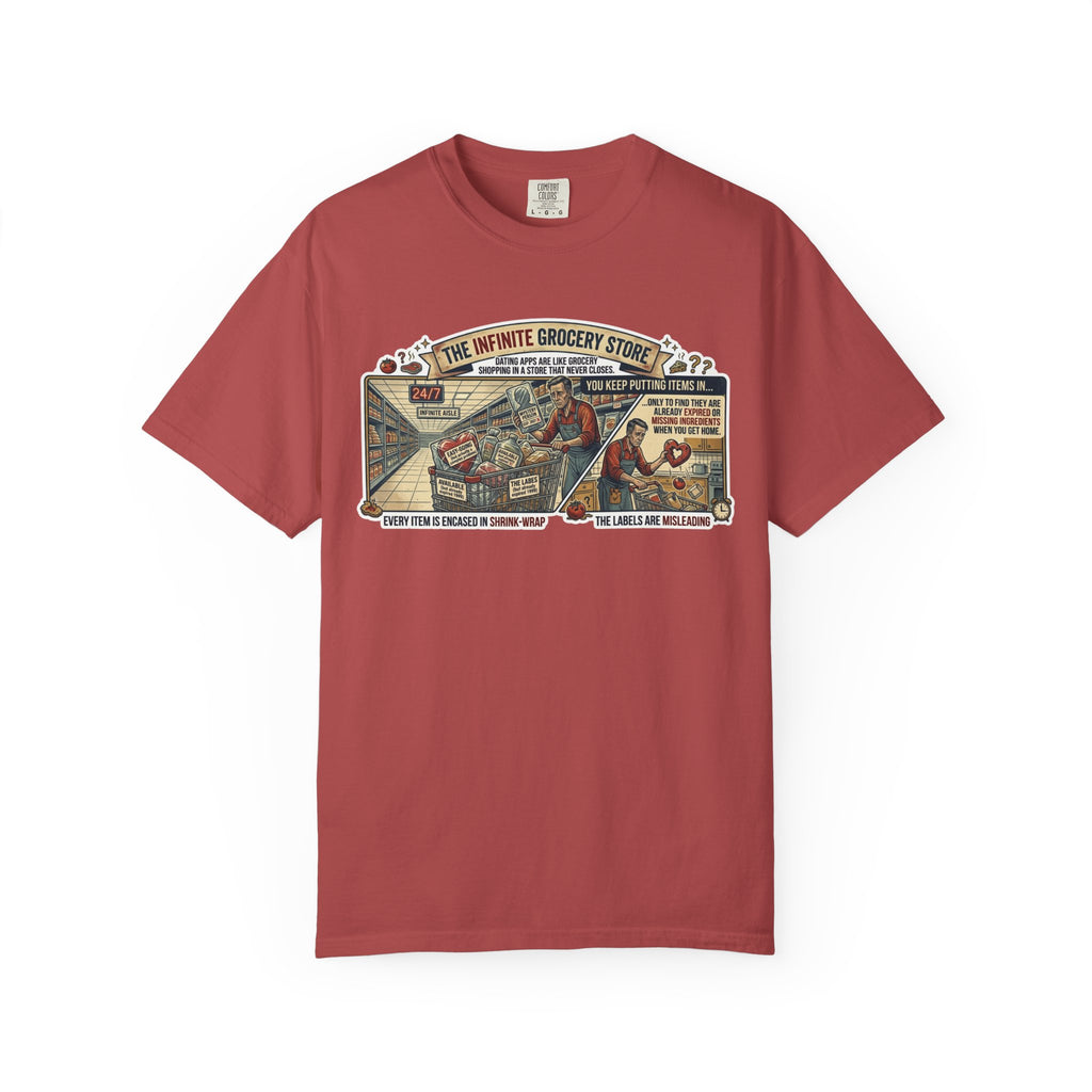 "Infinite Grocery Store" Unisex Garment-Dyed Tee