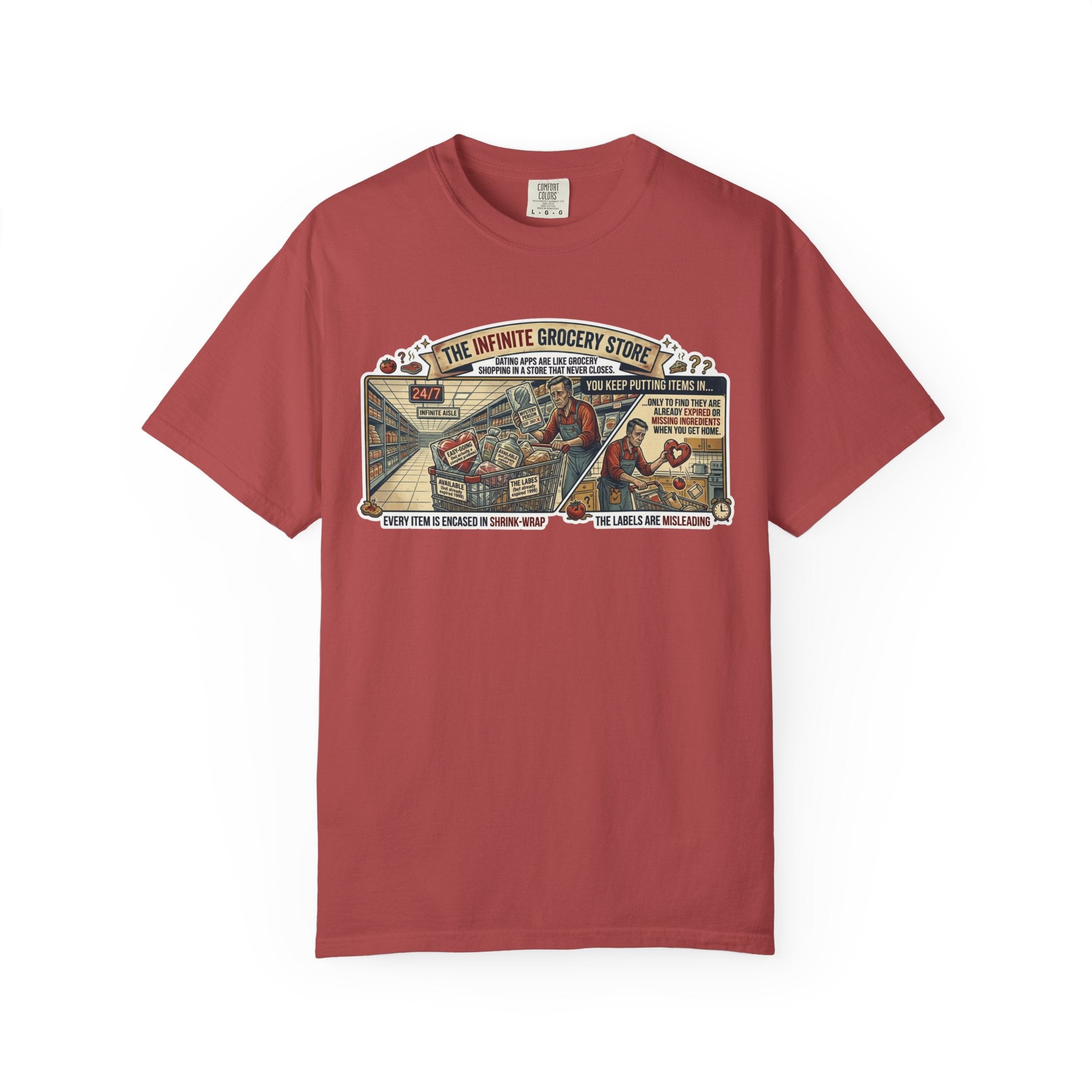 "Infinite Grocery Store" Unisex Garment-Dyed Tee