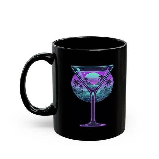 "Up All Night" Black Ceramic Mug — Graphic