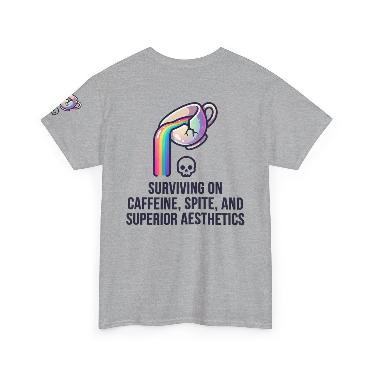 "Surviving on Caffeine Spite and Superior Aesthetics" Premium Graphic Tee