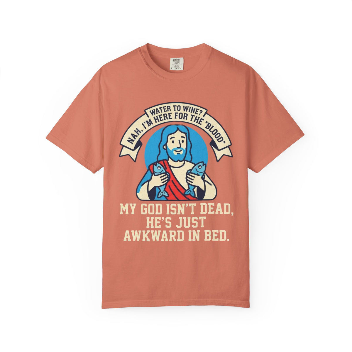 "Good Book Series Not Dead Awkward In Bed" Unisex Garment-Dyed Tee