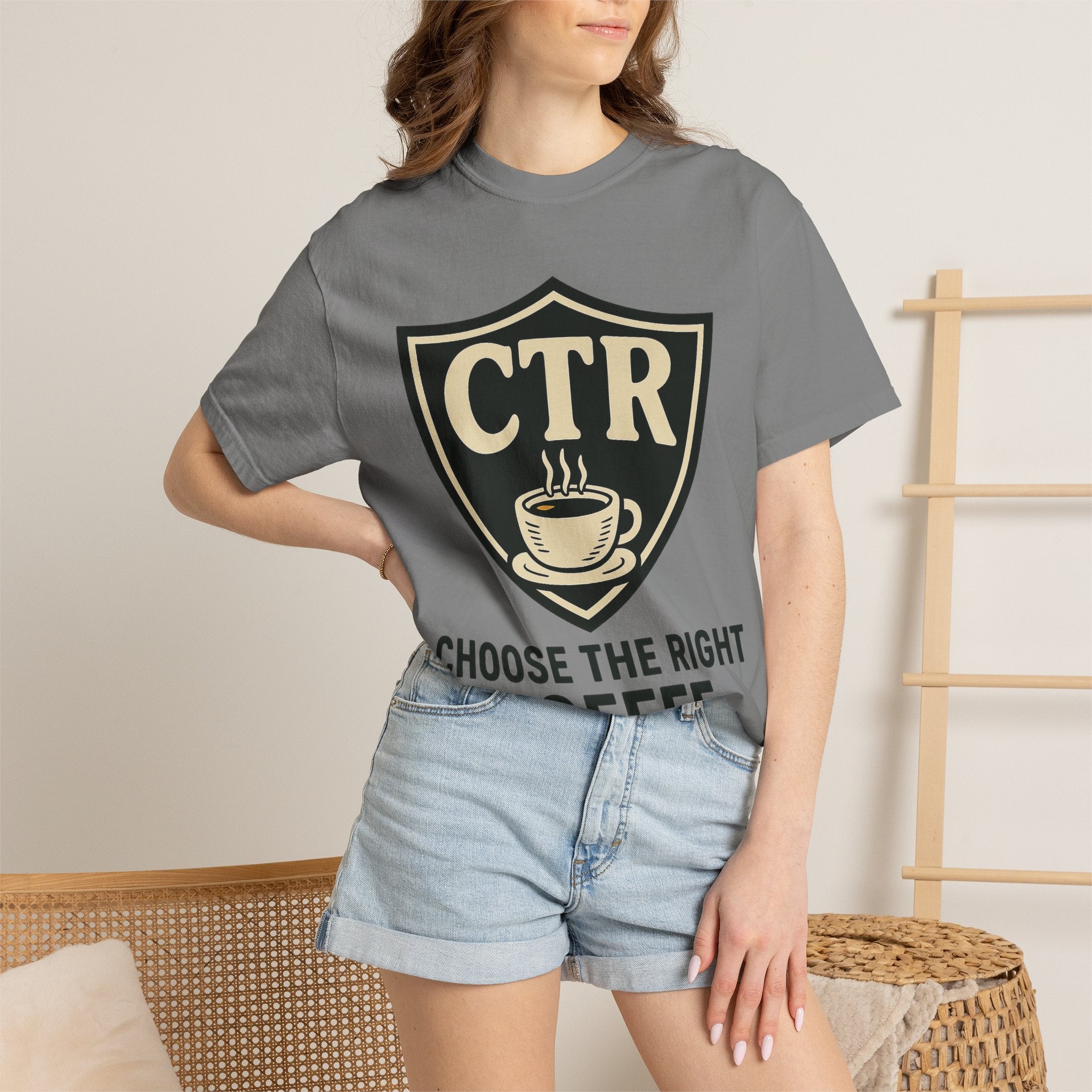 "CTR: Choose The Right... Coffee" Unisex Garment-Dyed T-shirt