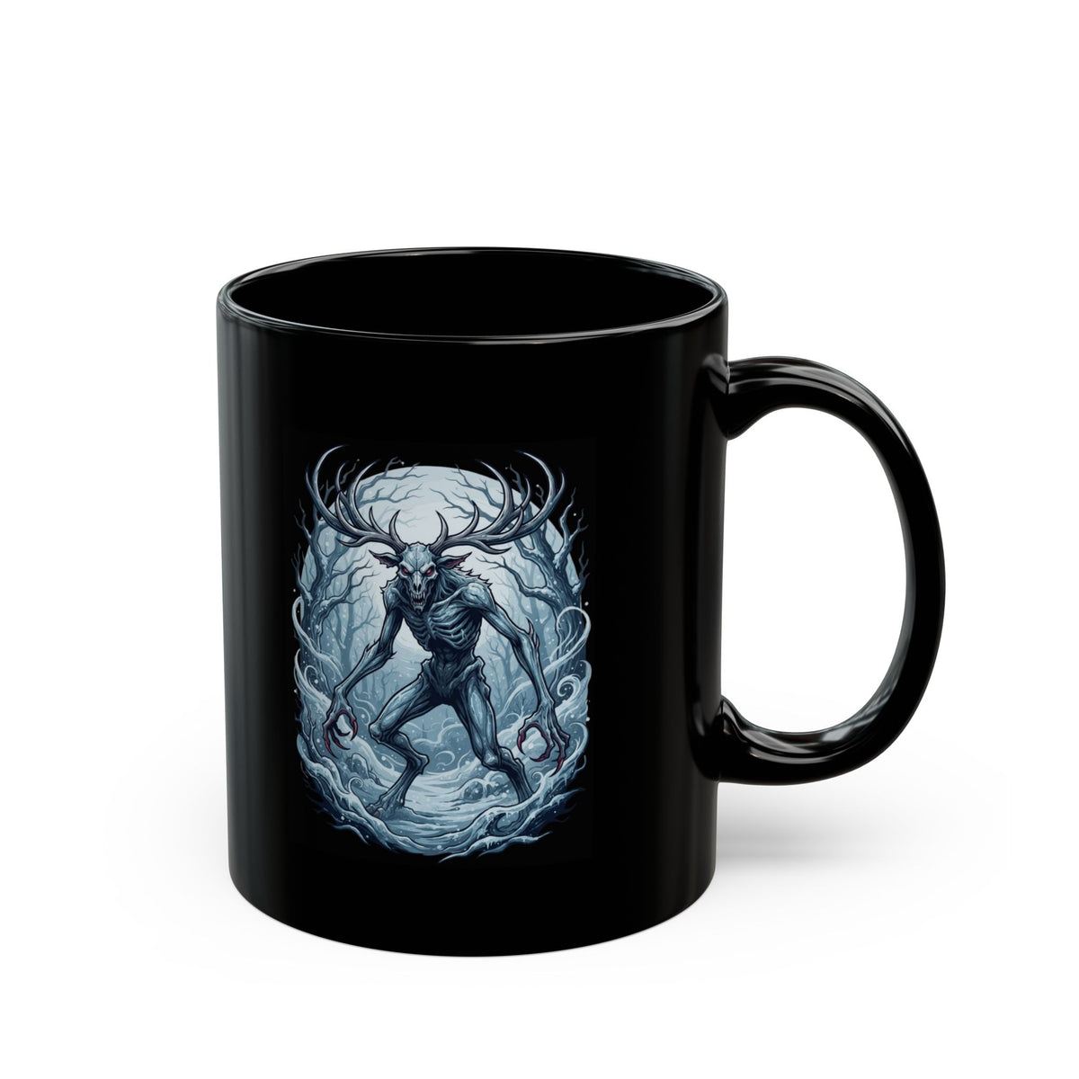 "Wendigo (Algonquian Folklore)" Black Ceramic Mug