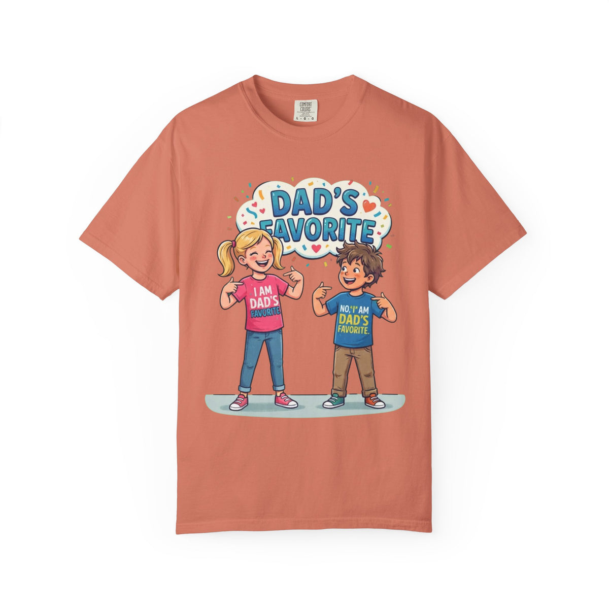 Color: Terracotta | Dad's Favorite Unisex Garment-Dyed Tee