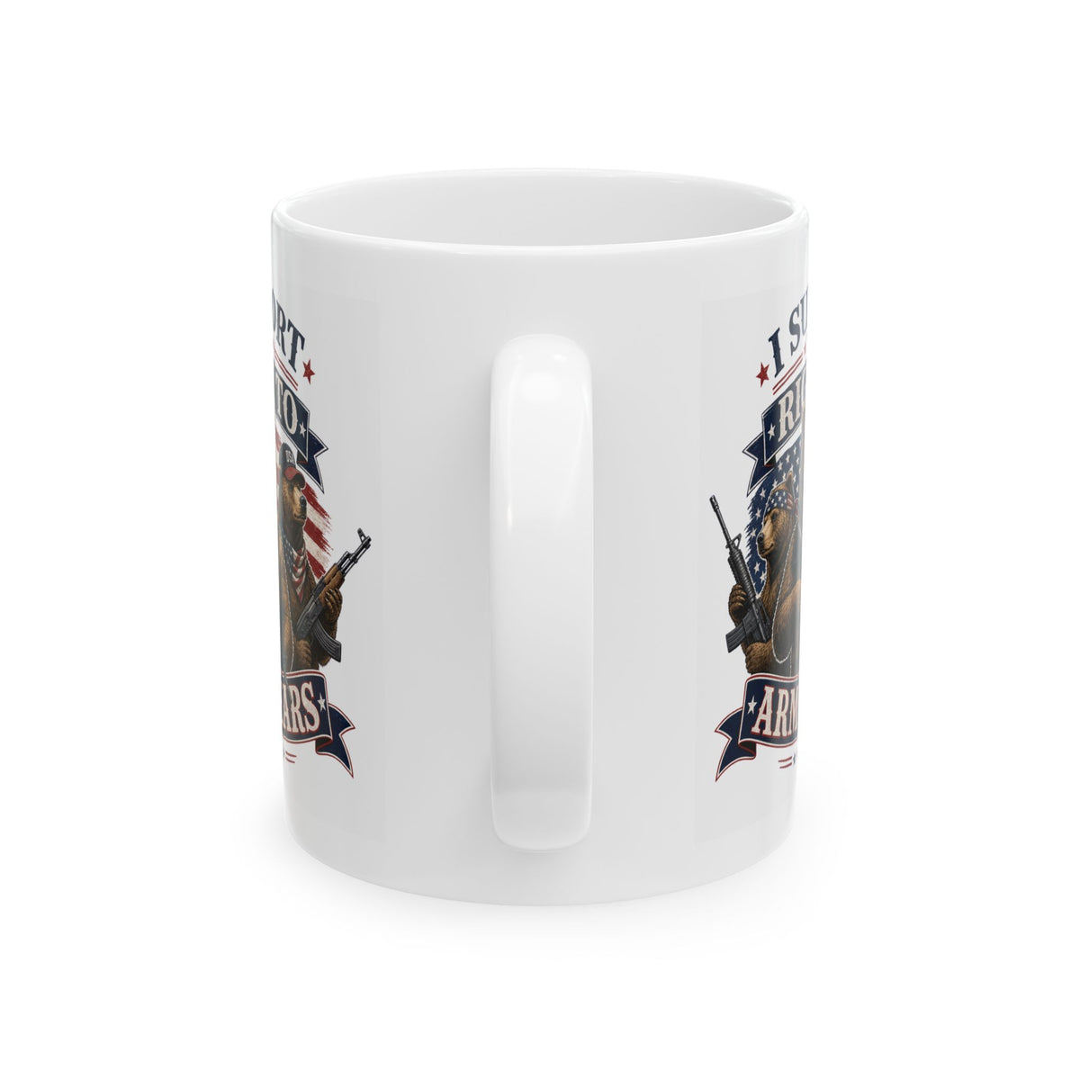 "Armed Bears" White Ceramic Mug