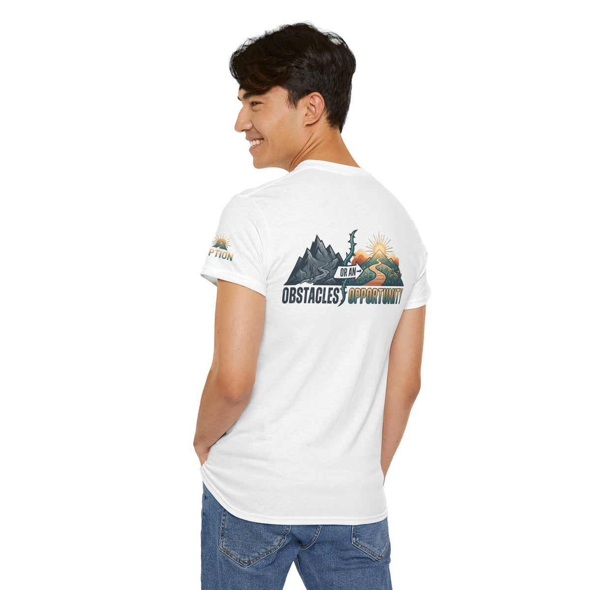 Color: White | Obstacle Or An Opportunity Premium Graphic Tee