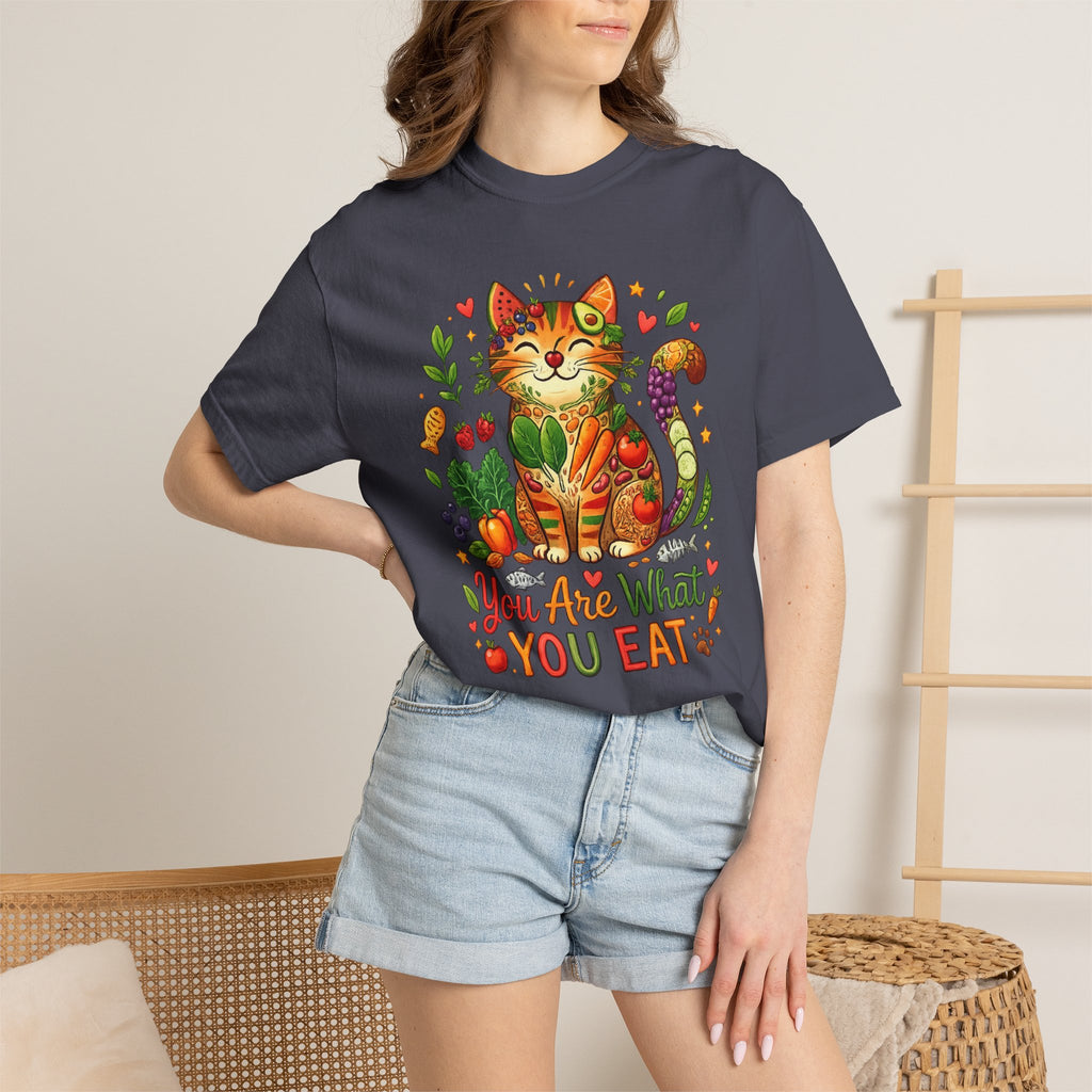 "You Are What You Eat - Cat 2" Unisex Garment-Dyed T-shirt