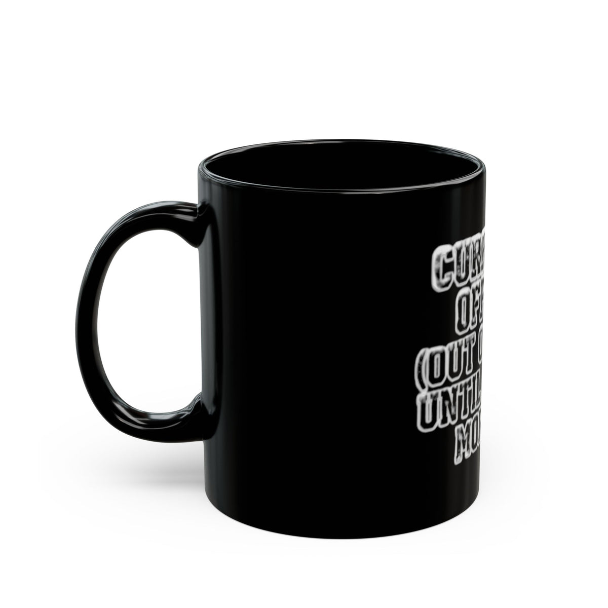 "Currently Offline" Black Ceramic Mug