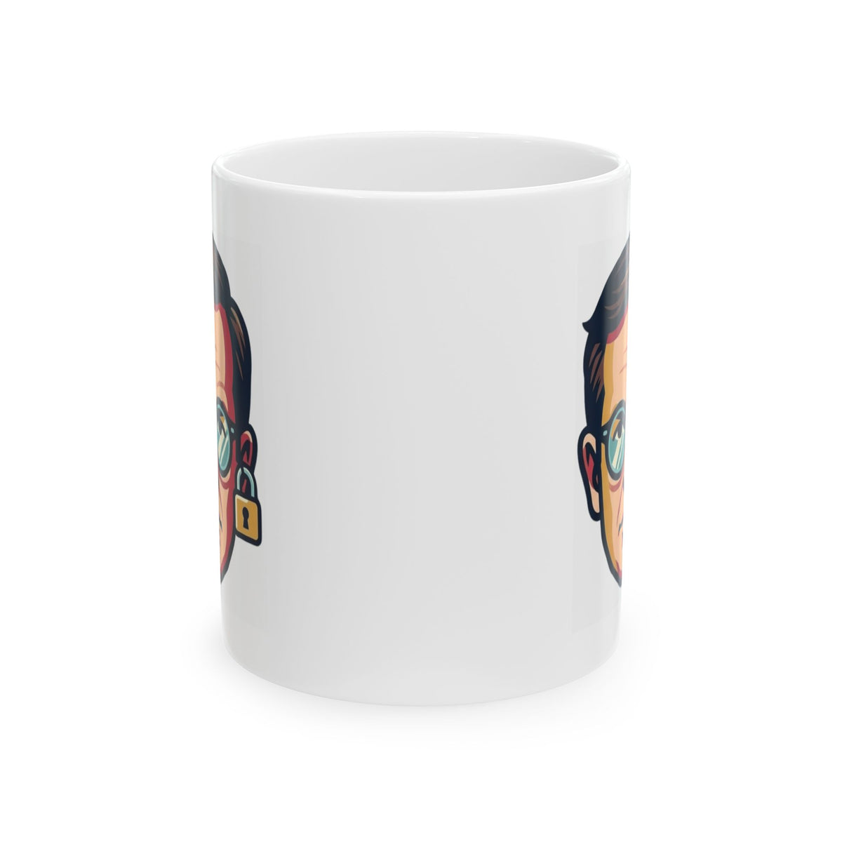 "Pentagon Locks Out The Check Signers" White Ceramic Mug — Graphic