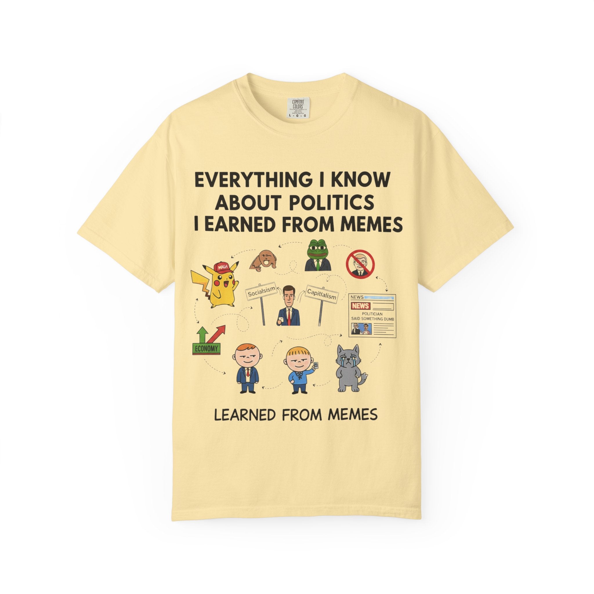 "Advanced Degrees in Memes" Unisex Garment-Dyed T-shirt